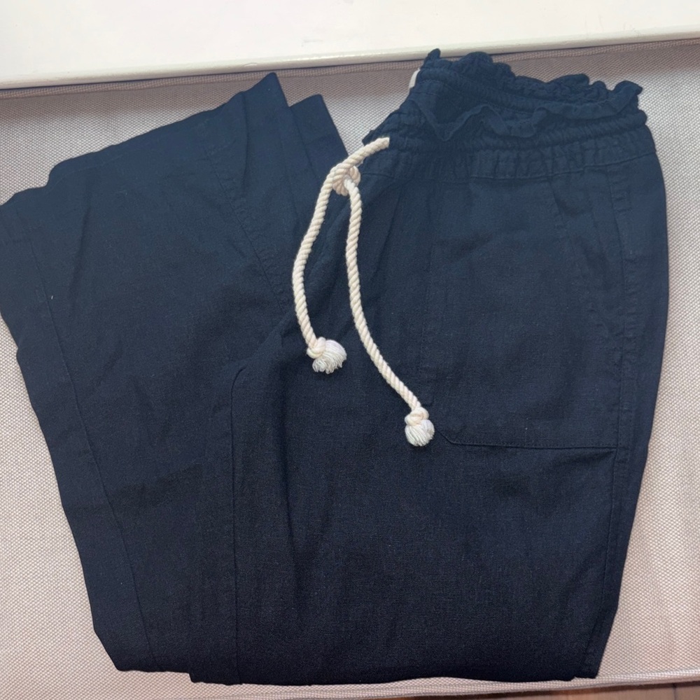 Roxy Black Drawstring Lounge Pants - Picture 3 of 7